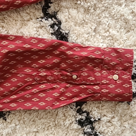 American Eagle Seriously Soft Classic Fit Lg Slv Button Down Shirt  Sz LT. Rust - Picture 9 of 12